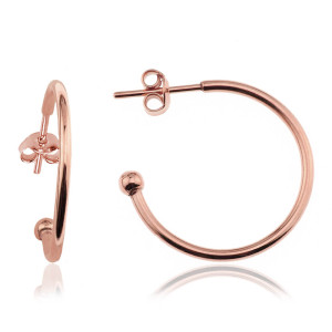 Kolczyki koła Edvige - rose gold - 2,5 cm