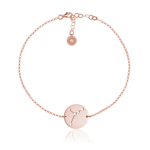 Bransoletka z konstelacją znaki zodiaku srebrna rose gold