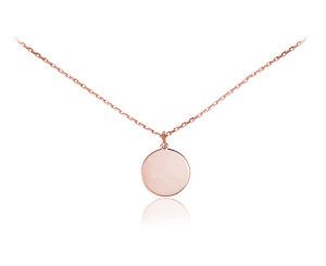 Naszyjnik damski ze srebra pr. 925 z kółeczkiem - rose gold