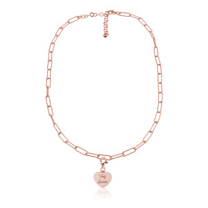Naszyjnik Margot Love - Serce z grawerem - rose gold - grawer