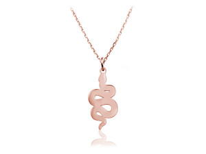 Naszyjnik wąż - rose gold
