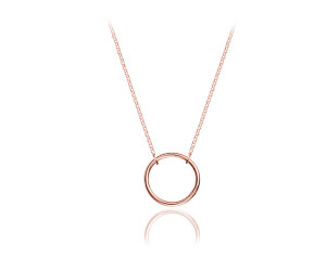 Damski naszyjnik ze srebra pr. 925 z kołem - rose gold