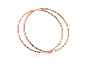 Na święta | Kolczyki koła - 50mm - rose gold