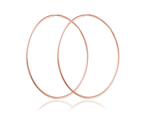 Kolczyki koła - 60mm - rose gold