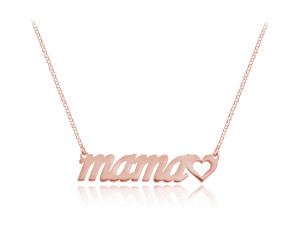 Na święta | Naszyjnik Mama - rose gold