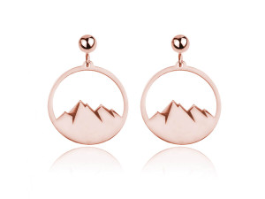 Kolczyki góry - rose gold