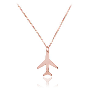 Na święta | Naszyjnik samolot - rose gold