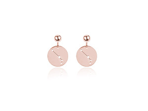 Kolczyki ze znakami zodiaku - rose gold