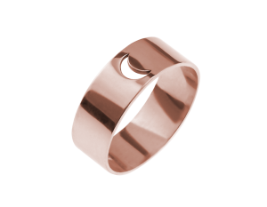 Obrączka srebrna Luna - rose gold