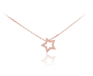 Srebrny naszyjnik Gwiazdka -rose gold