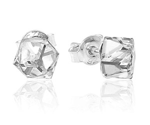 Kolczyki z kryształkami Cube - 4mm