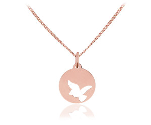 Srebrny naszyjnik Gołąbek - rose gold