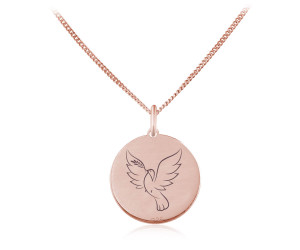 Na święta | Srebrny naszyjnik Duch Święty - rose gold