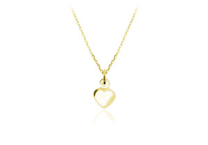 Srebrny naszyjnik Mini Serduszko - 24k złocenie