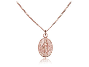 Na święta | Medalik Matka Boska - rose gold