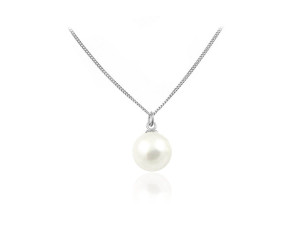 Na święta | Srebrny naszyjnik Abigail L - z perłą Swarovski® 12mm