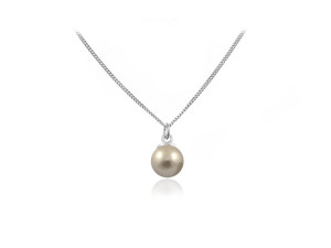 Na święta | Srebrny naszyjnik Abigail S - z perłą Swarovski®