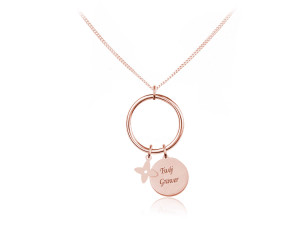 Na święta | Naszyjnik Joyfull - rose gold - grawer