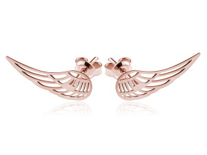 Na święta | Kolczyki Wera - Skrzydła - rose gold