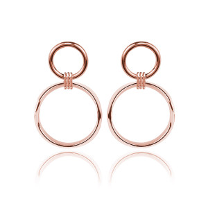 Kolczyki koła Aurelia - rose gold