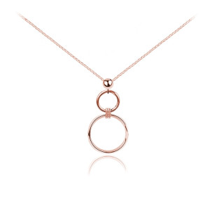 Naszyjnik Aurelia - koło karma - rose gold