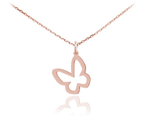 Naszyjnik Primavera - Motyl - rose gold