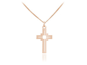 Naszyjnik z Krzyżykiem - rose gold