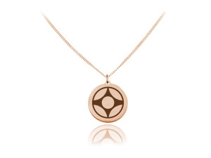 Na święta | Naszyjnik z symbolem Kanku - Karate Kyokushin - rose gold