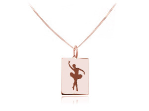 Na święta | Naszyjnik Balet - Balerina - rose gold