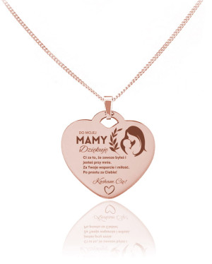 Naszyjnik Serce Ardena I - dla Mamy - rose gold