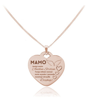 Na święta | Naszyjnik Serce Ardena III - dla Mamy - rose gold