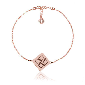 Srebrna bransoletka Mokosz I - rose gold