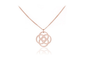 Srebrny naszyjnik Ikigai - rose gold