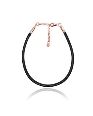 Bransoletka Rzemień z okuciami - rose gold