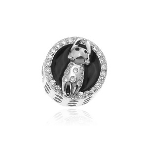Srebrny Charms Beads - Kotek
