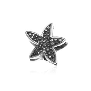 Srebrny Charms Beads - Rozgwiazda