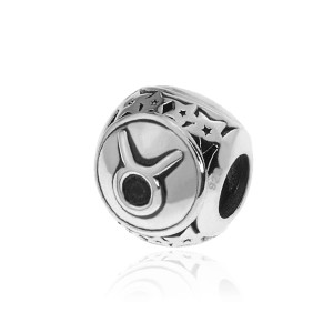 Srebrny Charms Beads - Znak zodiaku Byk