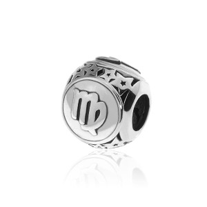 Srebrny Charms Beads - Znak zodiaku Panna