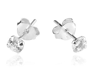 Kolczyki z Cyrkonią Bling - 4 mm