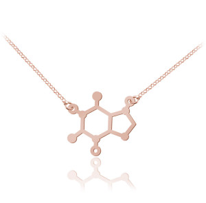 Naszyjnik Kofeina - rose gold