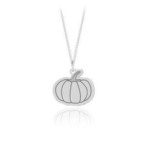 Na święta | Srebrny naszyjnik - Pumpkin - Dynia - Grawer