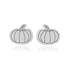 Na święta | Srebrne kolczyki - Pumpkin - Dynia