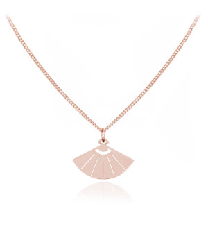 Na święta | Srebrny Naszyjnik Wachlarzyk S - rose gold
