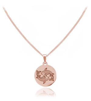 Srebrny Naszyjnik Karpie Koi - rose gold