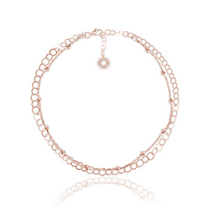 Na święta | Bransoletka z dwóch łańcuszków - rose gold
