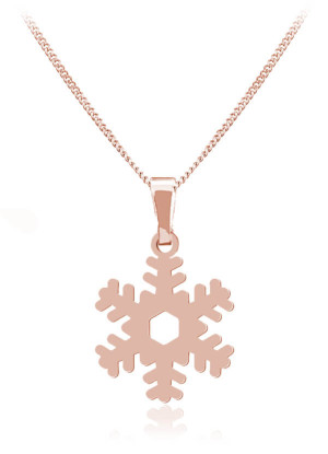 Na święta | Naszyjnik Śnieżynka II - rose gold