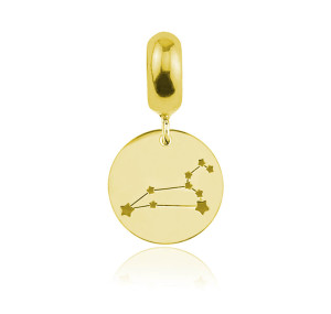 Na święta | Charms Znaki Zodiaku - mały - Beads - grawer - 24k złocenie