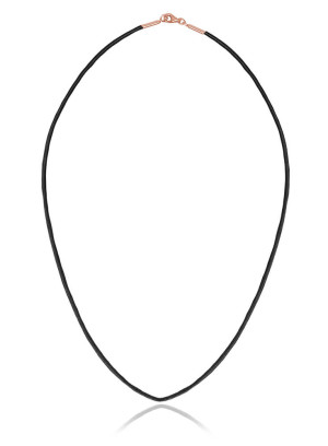 Naszyjnik Rzemień z okuciami - 1,5 mm - rose gold