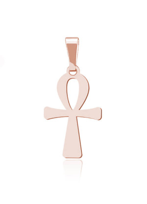 Wisiorek krzyż Ankh - rose gold