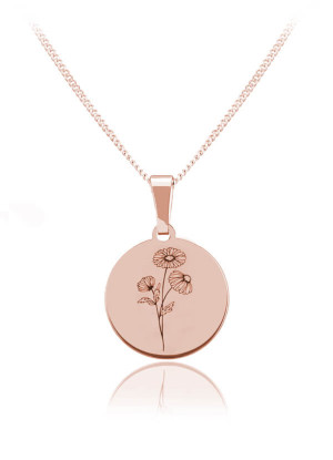 Na święta | Kwiaty Polskie - Naszyjnik z Wrotyczą - rose gold